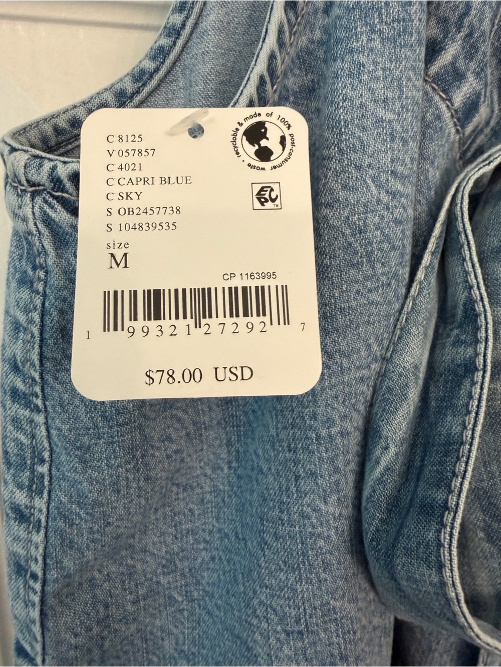 We The Free Freebird Shortalls in Capri Blue - Picture 3 of 3
